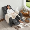 image:imageMCombo Small Zero Wall Hugger Power Recliner for Small Space Leather PR699  0 Wall Clearance 179 Low Seat Height Petite Friendly Lumbar Support USBTypeC Ports No Tool 10 Minutes AssemblyDark Grey