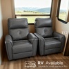 image:imageMCombo Small Zero Wall Hugger Power Recliner for Small Space Leather PR699  0 Wall Clearance 179 Low Seat Height Petite Friendly Lumbar Support USBTypeC Ports No Tool 10 Minutes AssemblyDark Grey
