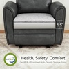image:imageMCombo Small Zero Wall Hugger Power Recliner for Small Space Leather PR699  0 Wall Clearance 179 Low Seat Height Petite Friendly Lumbar Support USBTypeC Ports No Tool 10 Minutes AssemblyDark Grey