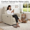 image:imageMCombo Small Zero Wall Hugger Power Recliner for Small Space Leather PR699  0 Wall Clearance 179 Low Seat Height Petite Friendly Lumbar Support USBTypeC Ports No Tool 10 Minutes AssemblyBeige
