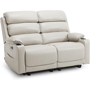 image:imageMCombo 64 in Oversized Reclining Loveseat with Heat amp Massage 6711 LGrey  155 Zero Gravity Power Recline Adjustable Headrest Storage Console Dual Charging Ports Cup HoldersFSC amp OEKO CertifiedLight Grey