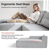 image:imageMCombo 105 Boneless Couches for Living Room Cloud Couch Modular Sectional Sofa Bed Convertible Sleeper Sofa With Latexlike Cushion amp Throw Pillow No assembly required Chenille Fabric 8512 GrayGrey