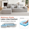 image:imageMCombo 105 Boneless Couches for Living Room Cloud Couch Modular Sectional Sofa Bed Convertible Sleeper Sofa With Latexlike Cushion amp Throw Pillow No assembly required Chenille Fabric 8512 GrayGrey