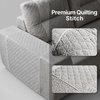 image:imageMCombo 105 Boneless Couches for Living Room Cloud Couch Modular Sectional Sofa Bed Convertible Sleeper Sofa With Latexlike Cushion amp Throw Pillow No assembly required Chenille Fabric 8512 GrayGrey