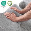image:imageMCombo 105 Boneless Couches for Living Room Cloud Couch Modular Sectional Sofa Bed Convertible Sleeper Sofa With Latexlike Cushion amp Throw Pillow No assembly required Chenille Fabric 8512 GrayGrey