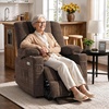 image:imageMCombo Power Lift Recliner Chair with Airbag Massage for Eldery 7507  Air Compression Massage Lumber Heat FSC Certified USBampType C Ports Cup Holders Breathable PetFriendly FabricCoffee