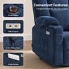 image:imageMCombo Power Lift Recliner Chair with Airbag Massage for Eldery 7507  Air Compression Massage Lumber Heat FSC Certified USBampType C Ports Cup Holders Breathable PetFriendly FabricNavy Blue
