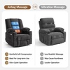image:imageMCombo Power Lift Recliner Chair with Airbag Massage for Eldery 7507  Air Compression Massage Lumber Heat FSC Certified USBampType C Ports Cup Holders Breathable PetFriendly FabricDark Grey