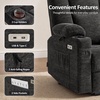 image:imageMCombo Power Lift Recliner Chair with Airbag Massage for Eldery 7507  Air Compression Massage Lumber Heat FSC Certified USBampType C Ports Cup Holders Breathable PetFriendly FabricDark Grey