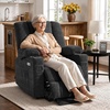 image:imageMCombo Power Lift Recliner Chair with Airbag Massage for Eldery 7507  Air Compression Massage Lumber Heat FSC Certified USBampType C Ports Cup Holders Breathable PetFriendly FabricDark Grey