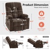 image:imageMCombo Power Lift Recliner Chair for Elderly Electric Lift Chair with Extended Footrest USB Ports Cup Holders Fabric 7281 Navy Blue SmallBrown