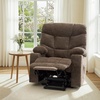 image:imageMCombo Power Lift Recliner Chair for Elderly Electric Lift Chair with Extended Footrest USB Ports Cup Holders Fabric 7281 Navy Blue SmallBrown