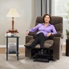 image:imageMCombo Power Lift Recliner Chair for Elderly Electric Lift Chair with Extended Footrest USB Ports Cup Holders Fabric 7281 Navy Blue SmallBrown