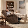 image:imageMCombo Power Lift Recliner Chair for Elderly Electric Lift Chair with Extended Footrest USB Ports Cup Holders Fabric 7281 Navy Blue SmallBrown