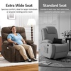image:imageMCombo Power Lift Recliner Chair for Elderly Electric Lift Chair with Extended Footrest USB Ports Cup Holders Fabric 7281 Navy Blue SmallBrown