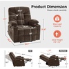 image:imageMCombo Power Lift Recliner Chair for Elderly Electric Lift Chair with Extended Footrest USB Ports Cup Holders Fabric 7281 Navy Blue SmallBrown