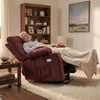 image:imageMCombo Power Lift Recliner Chair for Elderly Electric Lift Chair with Extended Footrest USB Ports Cup Holders Fabric 7281 Navy Blue SmallBurgundy