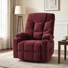 image:imageMCombo Power Lift Recliner Chair for Elderly Electric Lift Chair with Extended Footrest USB Ports Cup Holders Fabric 7281 Navy Blue SmallBurgundy