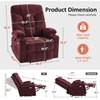 image:imageMCombo Power Lift Recliner Chair for Elderly Electric Lift Chair with Extended Footrest USB Ports Cup Holders Fabric 7281 Navy Blue SmallBurgundy