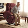 image:imageMCombo Power Lift Recliner Chair for Elderly Electric Lift Chair with Extended Footrest USB Ports Cup Holders Fabric 7281 Navy Blue SmallBurgundy