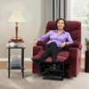 image:imageMCombo Power Lift Recliner Chair for Elderly Electric Lift Chair with Extended Footrest USB Ports Cup Holders Fabric 7281 Navy Blue SmallBurgundy