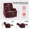 image:imageMCombo Power Lift Recliner Chair for Elderly Electric Lift Chair with Extended Footrest USB Ports Cup Holders Fabric 7281 Navy Blue SmallBurgundy
