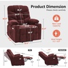 image:imageMCombo Power Lift Recliner Chair for Elderly Electric Lift Chair with Extended Footrest USB Ports Cup Holders Fabric 7281 Navy Blue SmallBurgundy