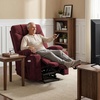 image:imageMCombo Power Lift Recliner Chair for Elderly Electric Lift Chair with Extended Footrest USB Ports Cup Holders Fabric 7281 Navy Blue SmallBurgundy