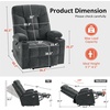 image:imageMCombo Power Lift Recliner Chair for Elderly Electric Lift Chair with Extended Footrest USB Ports Cup Holders Fabric 7281 Navy Blue SmallDark Gray