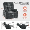 image:imageMCombo Power Lift Recliner Chair for Elderly Electric Lift Chair with Extended Footrest USB Ports Cup Holders Fabric 7281 Navy Blue SmallDark Gray