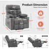 image:imageMCombo Power Lift Recliner Chair for Elderly Electric Lift Chair with Extended Footrest USB Ports Cup Holders Fabric 7281 Navy Blue SmallDark Gray