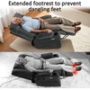 image:imageMCombo Power Lift Recliner Chair for Elderly Electric Lift Chair with Extended Footrest USB Ports Cup Holders Fabric 7281 Navy Blue SmallDark Gray