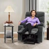 image:imageMCombo Power Lift Recliner Chair for Elderly Electric Lift Chair with Extended Footrest USB Ports Cup Holders Fabric 7281 Navy Blue SmallDark Gray