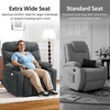 image:imageMCombo Power Lift Recliner Chair for Elderly Electric Lift Chair with Extended Footrest USB Ports Cup Holders Fabric 7281 Navy Blue SmallDark Gray