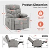 image:imageMCombo Power Lift Recliner Chair for Elderly Electric Lift Chair with Extended Footrest USB Ports Cup Holders Fabric 7281 Navy Blue SmallLight Grey