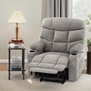 image:imageMCombo Power Lift Recliner Chair for Elderly Electric Lift Chair with Extended Footrest USB Ports Cup Holders Fabric 7281 Navy Blue SmallLight Grey