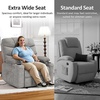 image:imageMCombo Power Lift Recliner Chair for Elderly Electric Lift Chair with Extended Footrest USB Ports Cup Holders Fabric 7281 Navy Blue SmallLight Grey