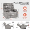 image:imageMCombo Power Lift Recliner Chair for Elderly Electric Lift Chair with Extended Footrest USB Ports Cup Holders Fabric 7281 Navy Blue SmallLight Grey