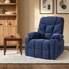 image:imageMCombo Power Lift Recliner Chair for Elderly Electric Lift Chair with Extended Footrest USB Ports Cup Holders Fabric 7281 Navy Blue SmallNavy Blue