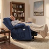 image:imageMCombo Power Lift Recliner Chair for Elderly Electric Lift Chair with Extended Footrest USB Ports Cup Holders Fabric 7281 Navy Blue SmallNavy Blue
