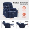 image:imageMCombo Power Lift Recliner Chair for Elderly Electric Lift Chair with Extended Footrest USB Ports Cup Holders Fabric 7281 Navy Blue SmallNavy Blue