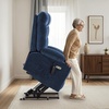 image:imageMCombo Power Lift Recliner Chair for Elderly Electric Lift Chair with Extended Footrest USB Ports Cup Holders Fabric 7281 Navy Blue SmallNavy Blue