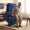 image:imageMCombo Power Lift Recliner Chair for Elderly Electric Lift Chair with Extended Footrest USB Ports Cup Holders Fabric 7281 Navy Blue SmallNavy Blue