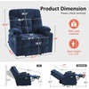 image:imageMCombo Power Lift Recliner Chair for Elderly Electric Lift Chair with Extended Footrest USB Ports Cup Holders Fabric 7281 Navy Blue SmallNavy Blue