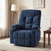 image:imageMCombo Power Lift Recliner Chair for Elderly Electric Lift Chair with Extended Footrest USB Ports Cup Holders Fabric 7281 Navy Blue SmallNavy Blue
