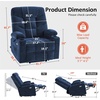 image:imageMCombo Power Lift Recliner Chair for Elderly Electric Lift Chair with Extended Footrest USB Ports Cup Holders Fabric 7281 Navy Blue SmallNavy Blue