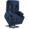 image:imageMCombo Power Lift Recliner Chair for Elderly Electric Lift Chair with Extended Footrest USB Ports Cup Holders Fabric 7281 Navy Blue SmallNavy Blue