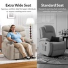 image:imageMCombo Power Lift Recliner Chair for Elderly Electric Lift Chair with Extended Footrest USB Ports Cup Holders Fabric 7281 Navy Blue SmallOatmeal