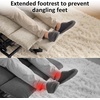 image:imageMCombo Power Lift Recliner Chair for Elderly Electric Lift Chair with Extended Footrest USB Ports Cup Holders Fabric 7281 Navy Blue SmallOatmeal