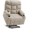 image:imageMCombo Power Lift Recliner Chair for Elderly Electric Lift Chair with Extended Footrest USB Ports Cup Holders Fabric 7281 Navy Blue SmallOatmeal